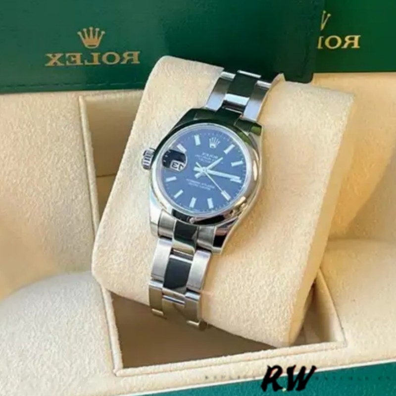 Rolex Datejust 179160 Domed Bezel Black Index Dial 26MM Lady Replica Watch