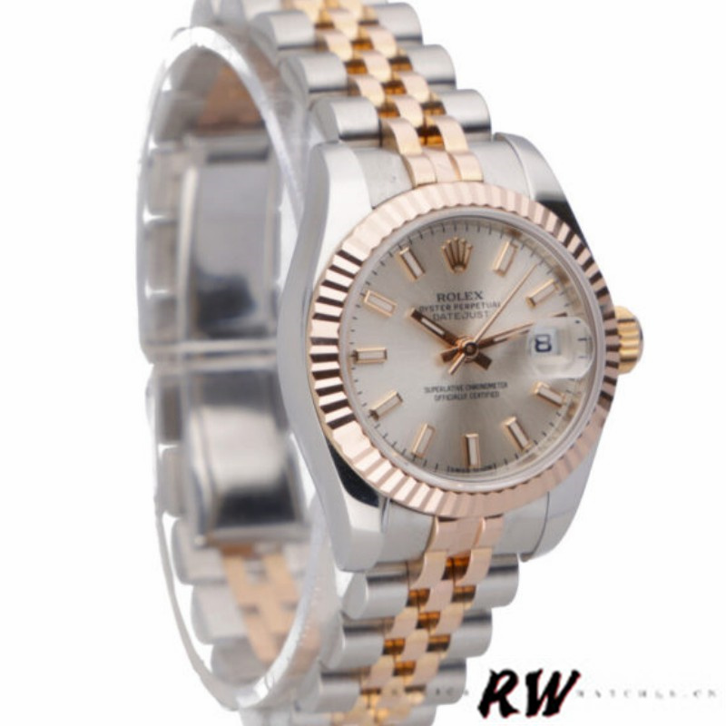 Rolex Datejust 179171 Silver Dial Fluted Bezel 26MM Lady Replica Watch