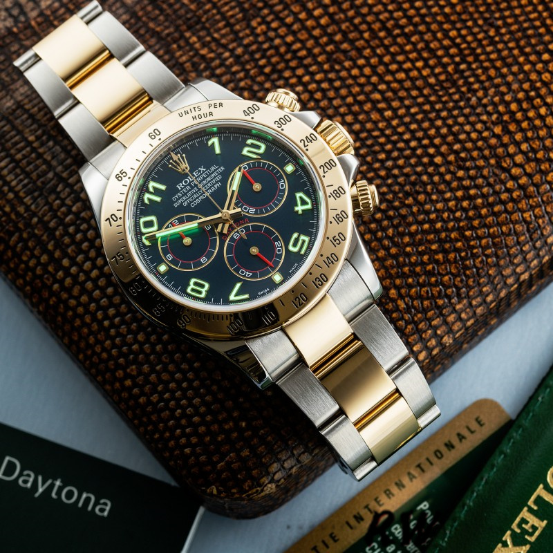 Rolex Daytona 116523 Steel Yellow Gold Blue Racing Dial 40mm Mens Replica Watch