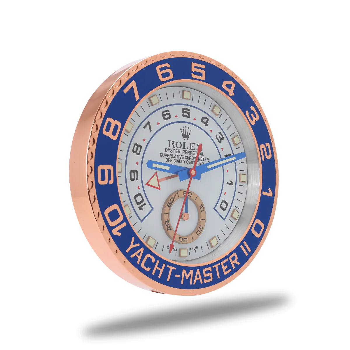 Rolex Yacht Master ll Rose & White Wall Clock