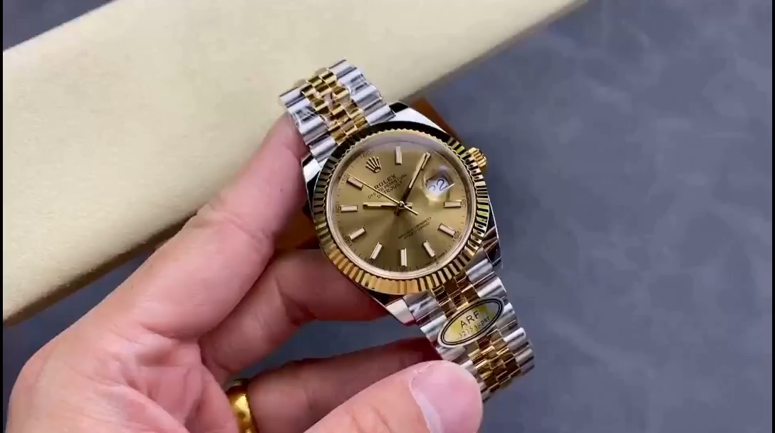 Rolex Datejust 126333 0010 Champagne Index Jubilee 41mm Two Tone Steel