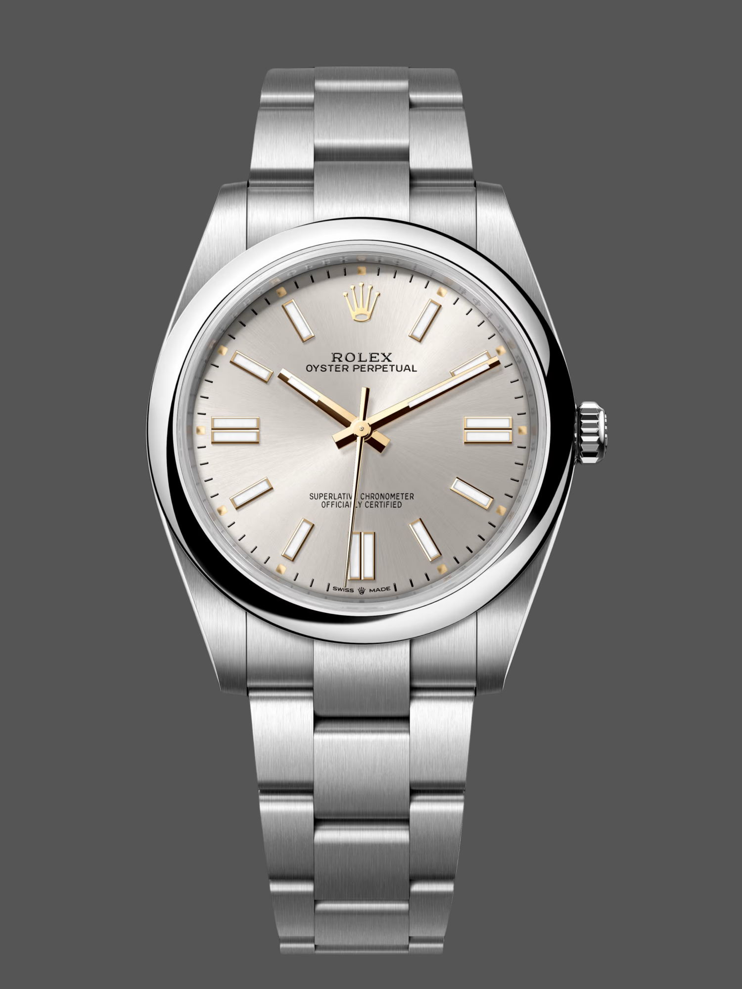 Rolex Oyster Perpetual 41 Silver Dial Steel M124300 0001 Men's Watch