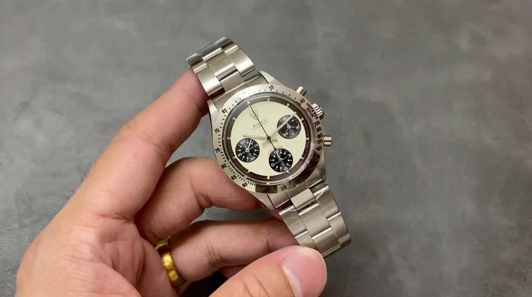 Rolex Daytona 6239 Stainless Steel White & Black Dial Vintage Men's Watch