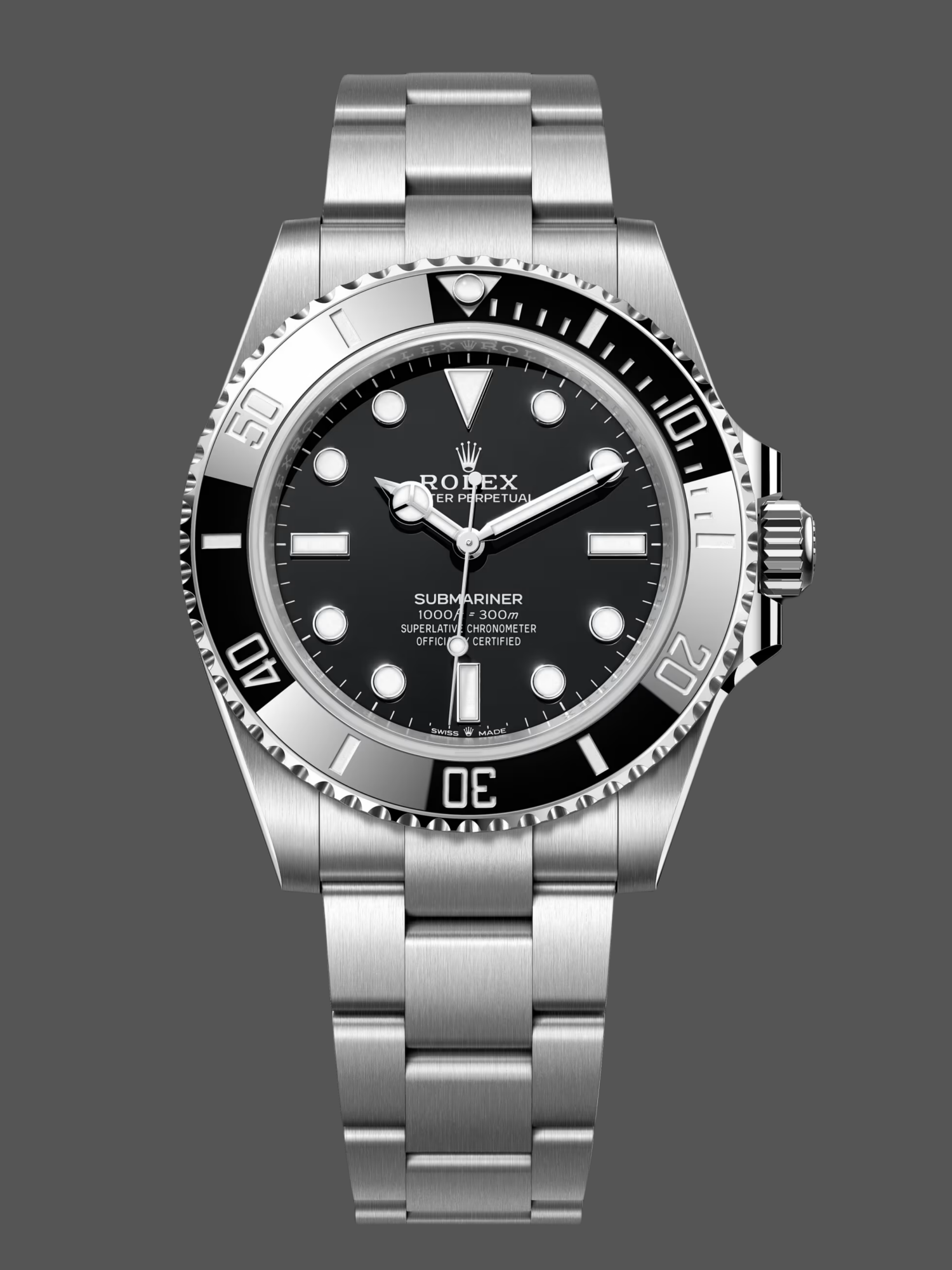 Rolex Submariner 124060 Oyster Stainless Steel Black Dial 41mm Mens Replica Watch