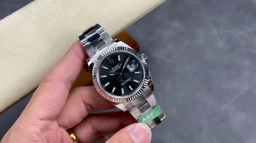 Rolex Datejust 41 White Gold Fluted Bezel Slate Dial Oyster M126334 0013 Men's Watch