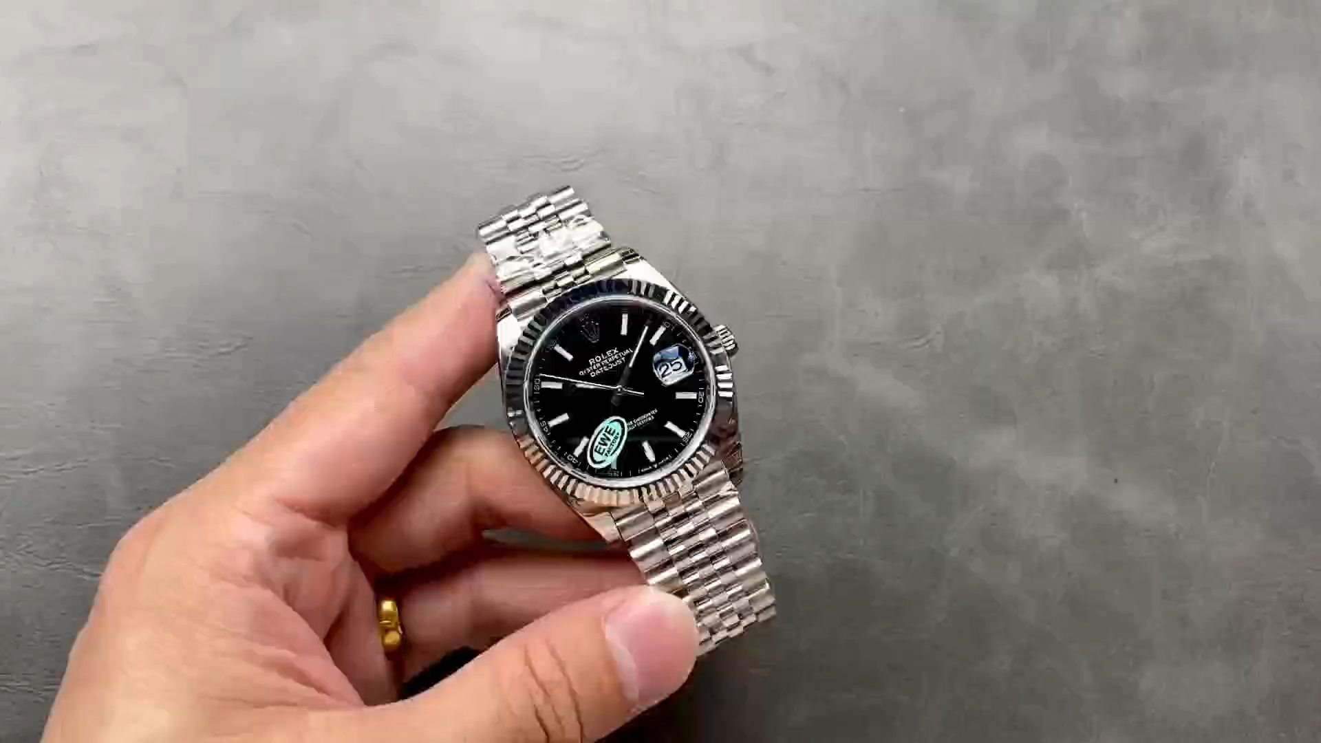 Rolex Datejust 41mm Stainless Steel 126334 0018 Black Index Jubilee