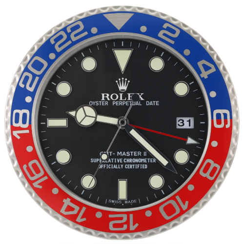 Rolex GMT Master Gold and White Wall Clock