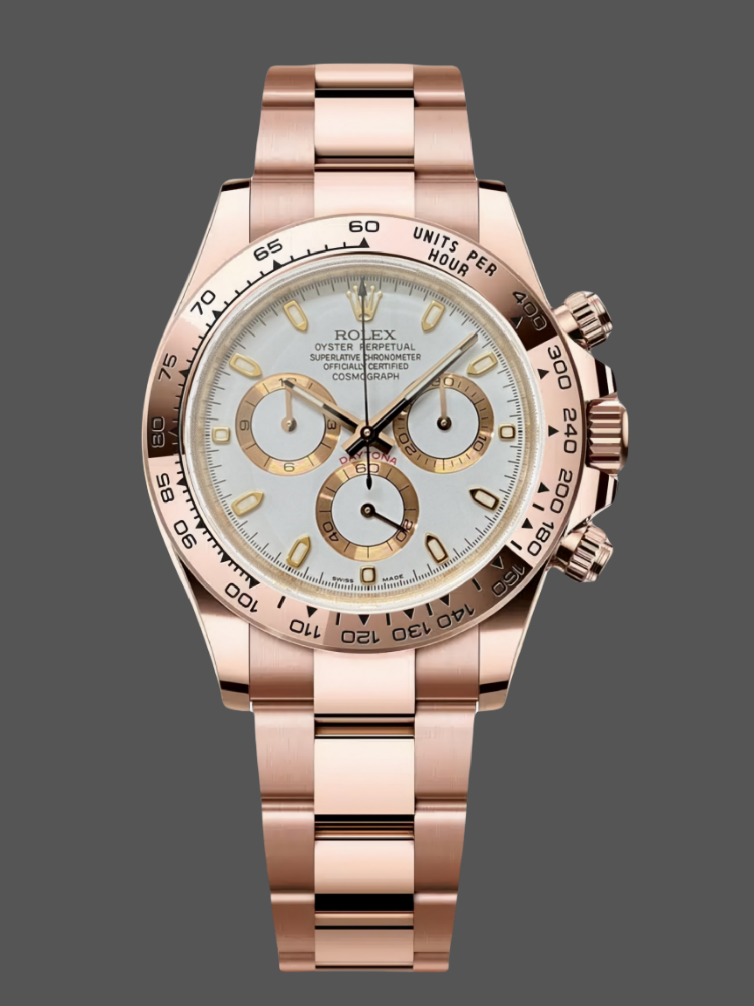 Rolex Daytona 126508 18K Rose Gold White Dial Men's Watch