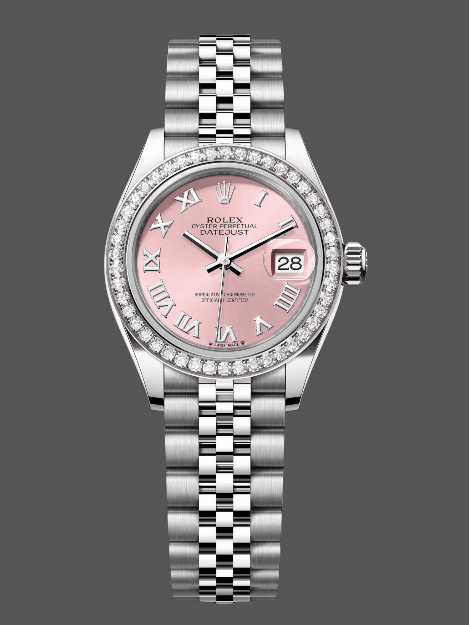 Rolex Datejust 28 Pink Roman Jubilee 279384RBR 0005 Women's Watch