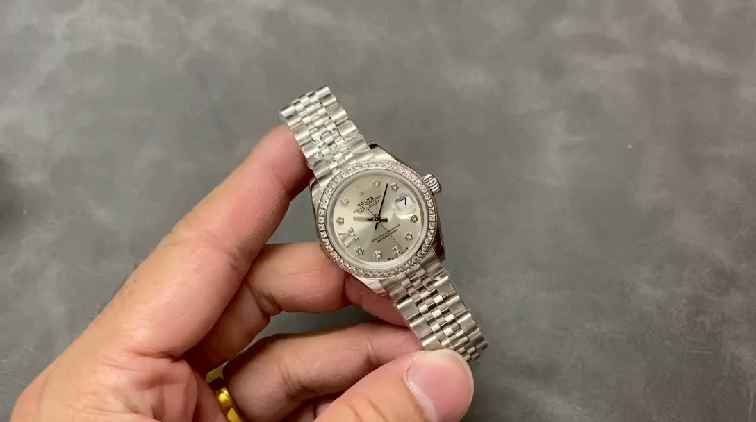 Rolex Datejust 28 Silver Dial Diamond Bezel m279384rbr 0021 Women's Watch
