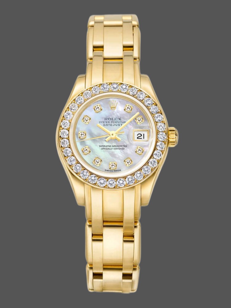 Rolex Pearlmaster 80298 White MOP Dial 29MM Lady Replica Watch