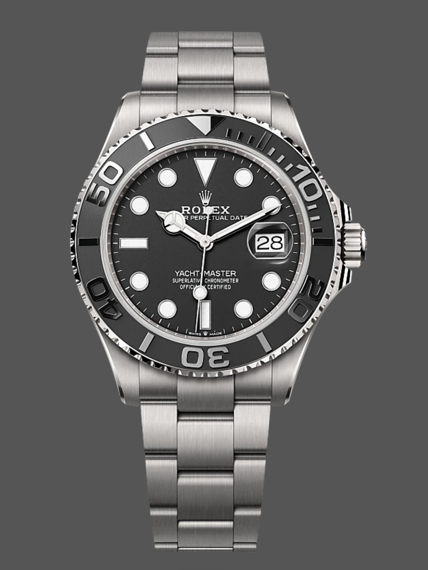 Rolex Yacht Master Black Dial Titanium 226627 0001 42mm Men's Watch