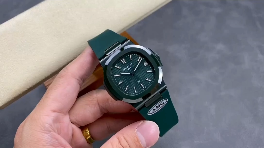 Patek Philippe Nautilus Green Rubber Green Dial 5711 40MM Watch