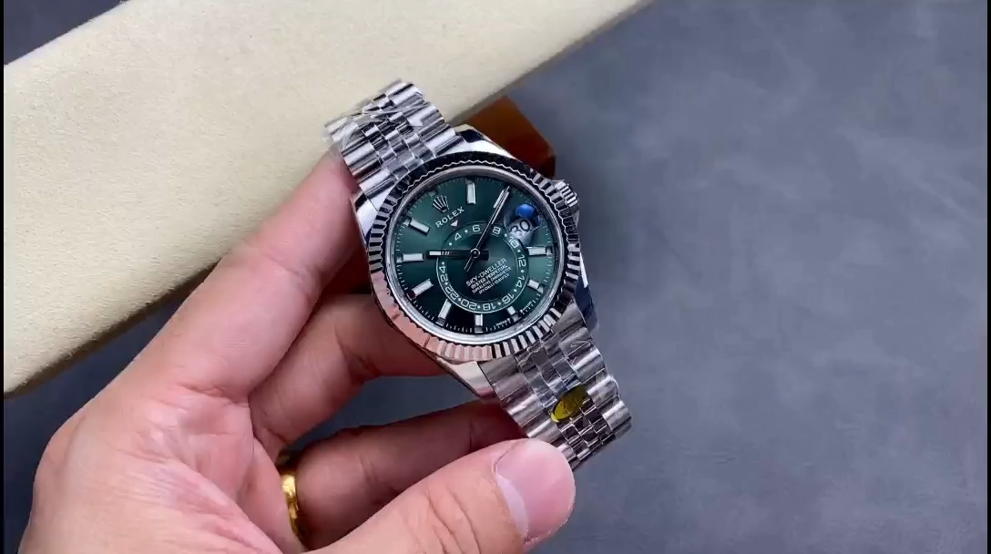 Rolex Sky Dweller 42 White Gold Fluted Bezel 336934 0002 Men's Watch