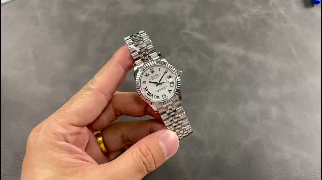 Rolex Datejust 31 White Roman Dial Fluted Bezel Jubilee 278274 0010 Ladies Watch