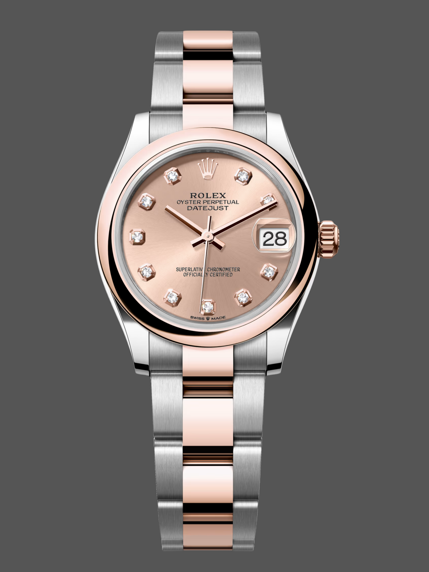 Rolex Datejust 31 Everose Gold Rose Diamond Dial M278241 0023 Women's Watch