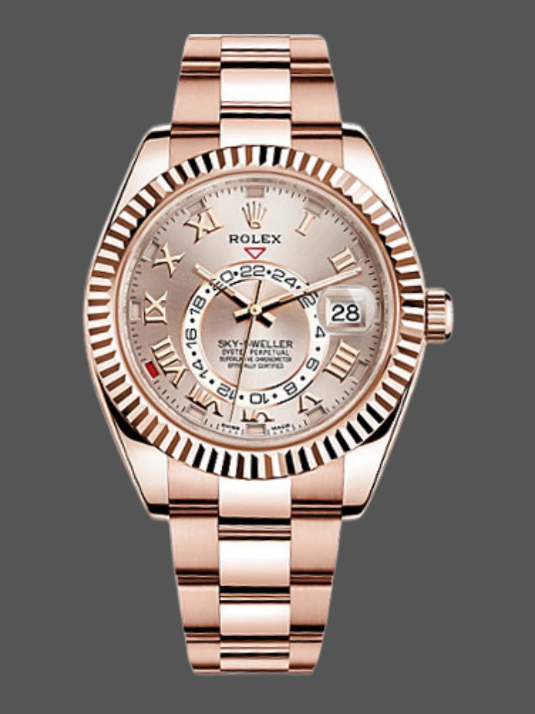 Rolex Sky-Dweller 326935 Sundust Roman Numeral Dial 42mm Mens Replica Watch