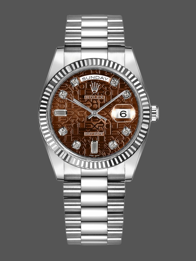 Rolex Day-Date 118239 Jubilee Chocolate Brown Dial 36mm Unisex Replica Watch
