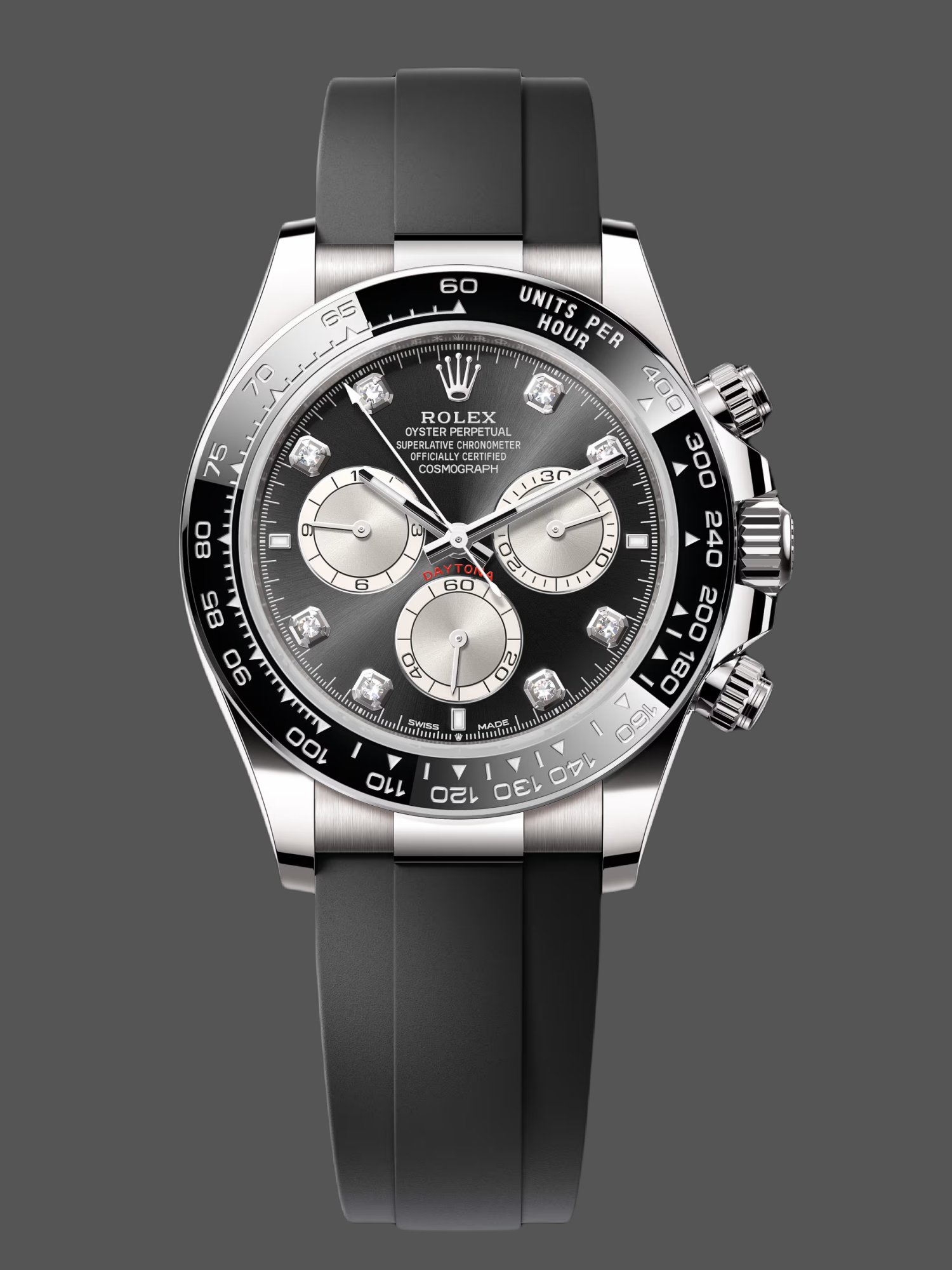 Rolex Cosmograph Daytona White Gold 126519LN 0004 Bright Black Steel Diamond