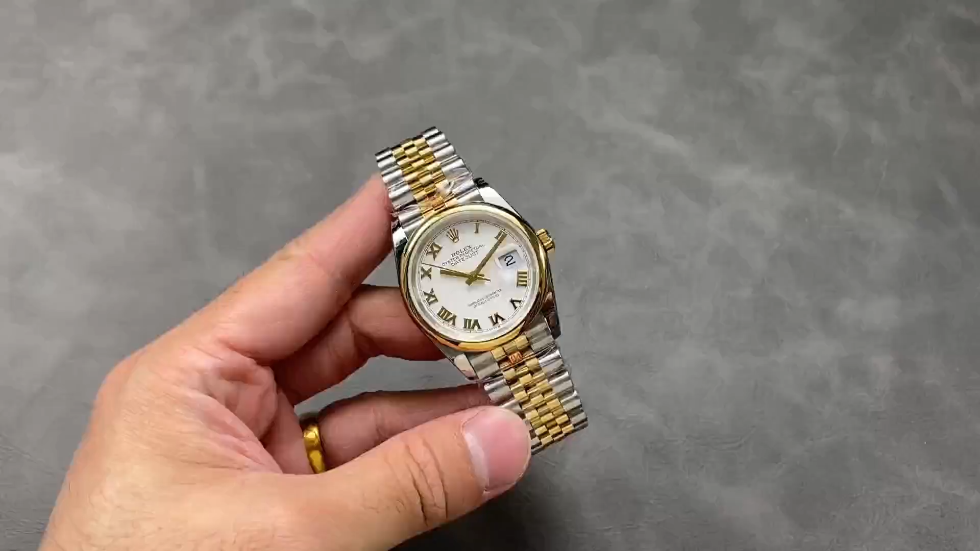 Rolex Datejust 31 Stainless Steel and Yellow Gold White Roman Dial M278243 0002 Women's Watch
