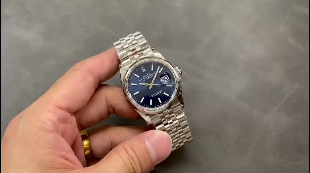 Rolex Datejust 126200 Blue Index Dial Jubilee Stainless Steel 36MM Unisex Replica Watch