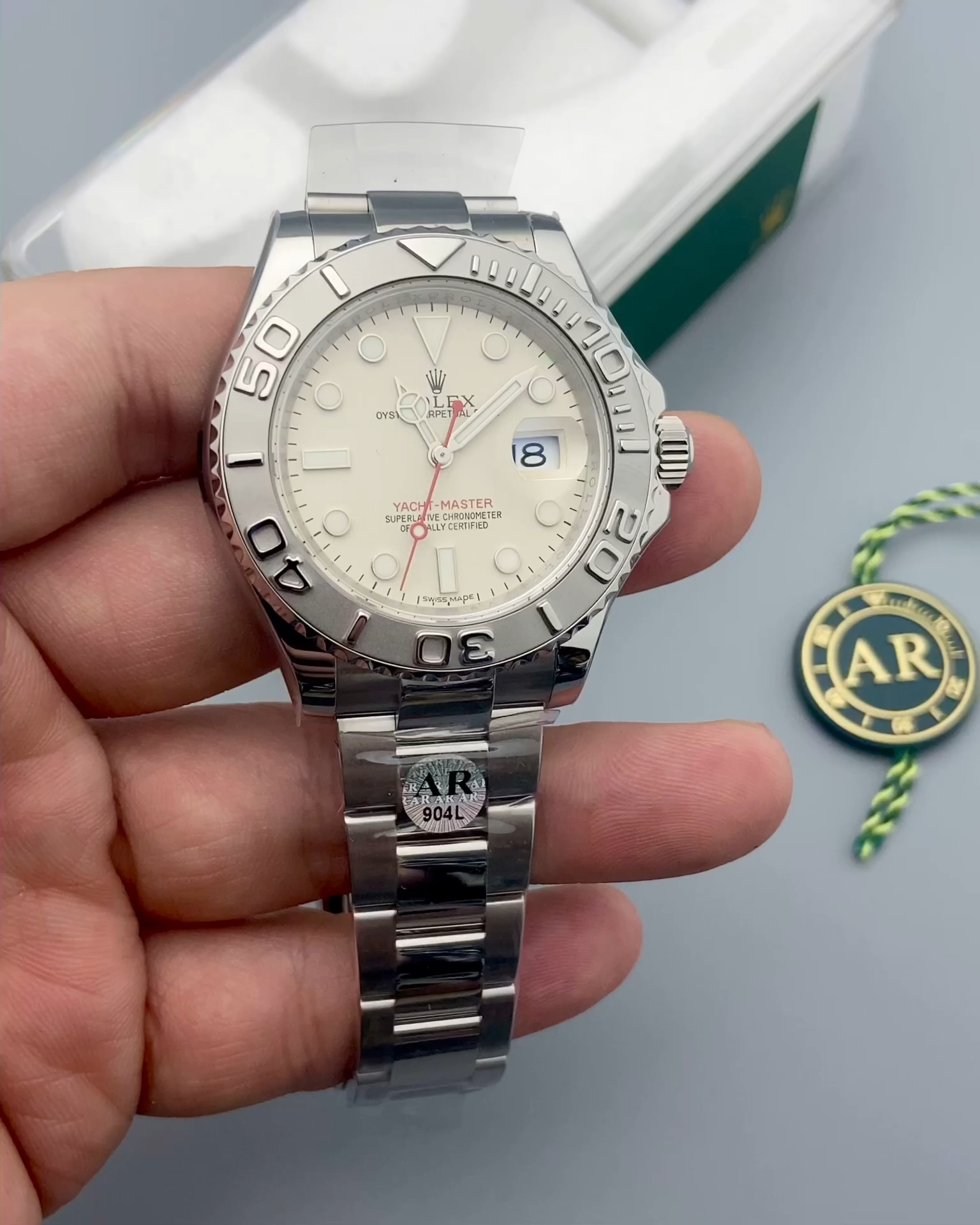 Rolex Yacht Master 16622 Silver Dial 40mm Mens Replica Ratch