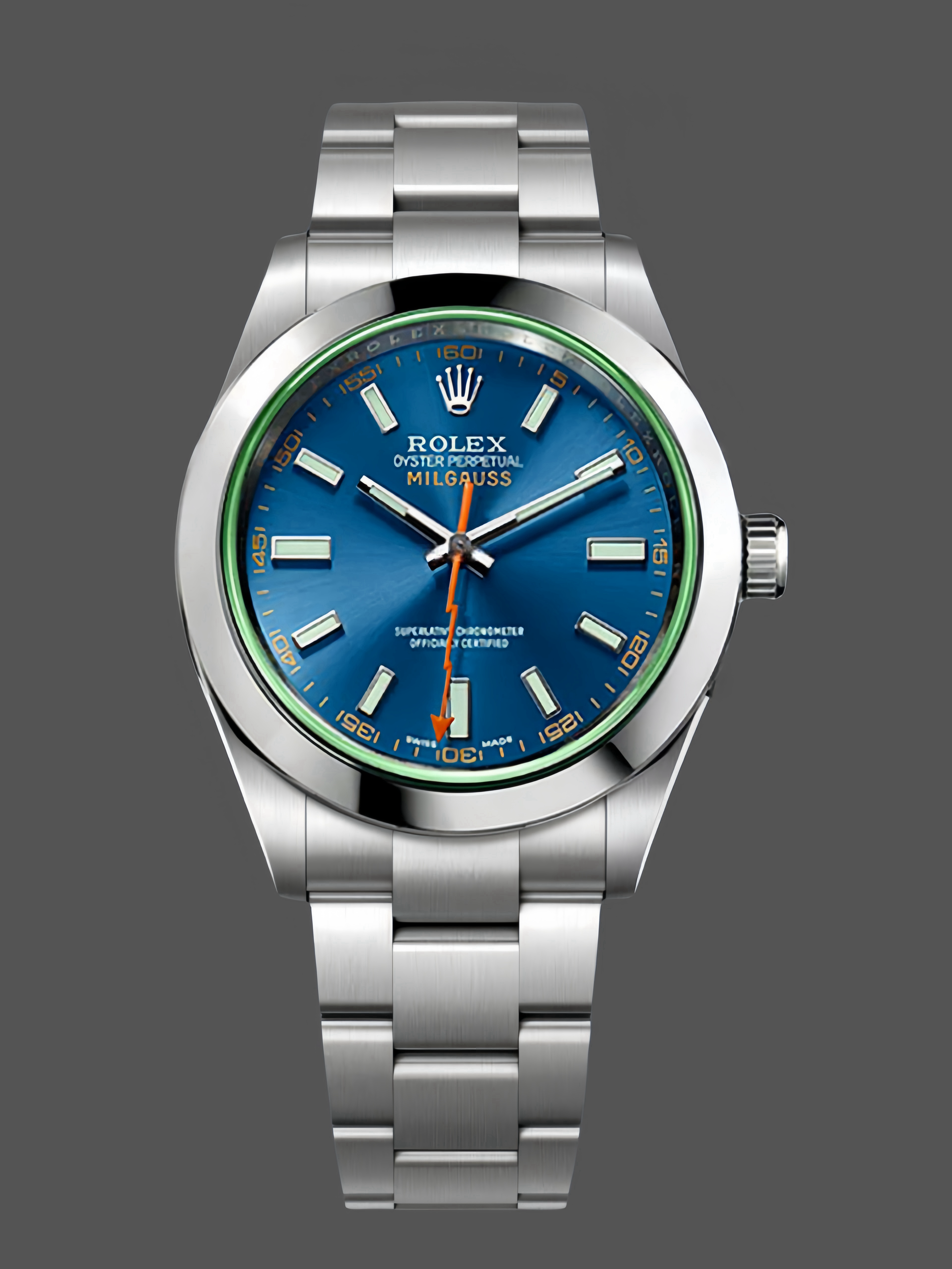 Rolex Milgauss 116400GV Stainless Steel Z-blue Dial 40mm Mens Replica Watch