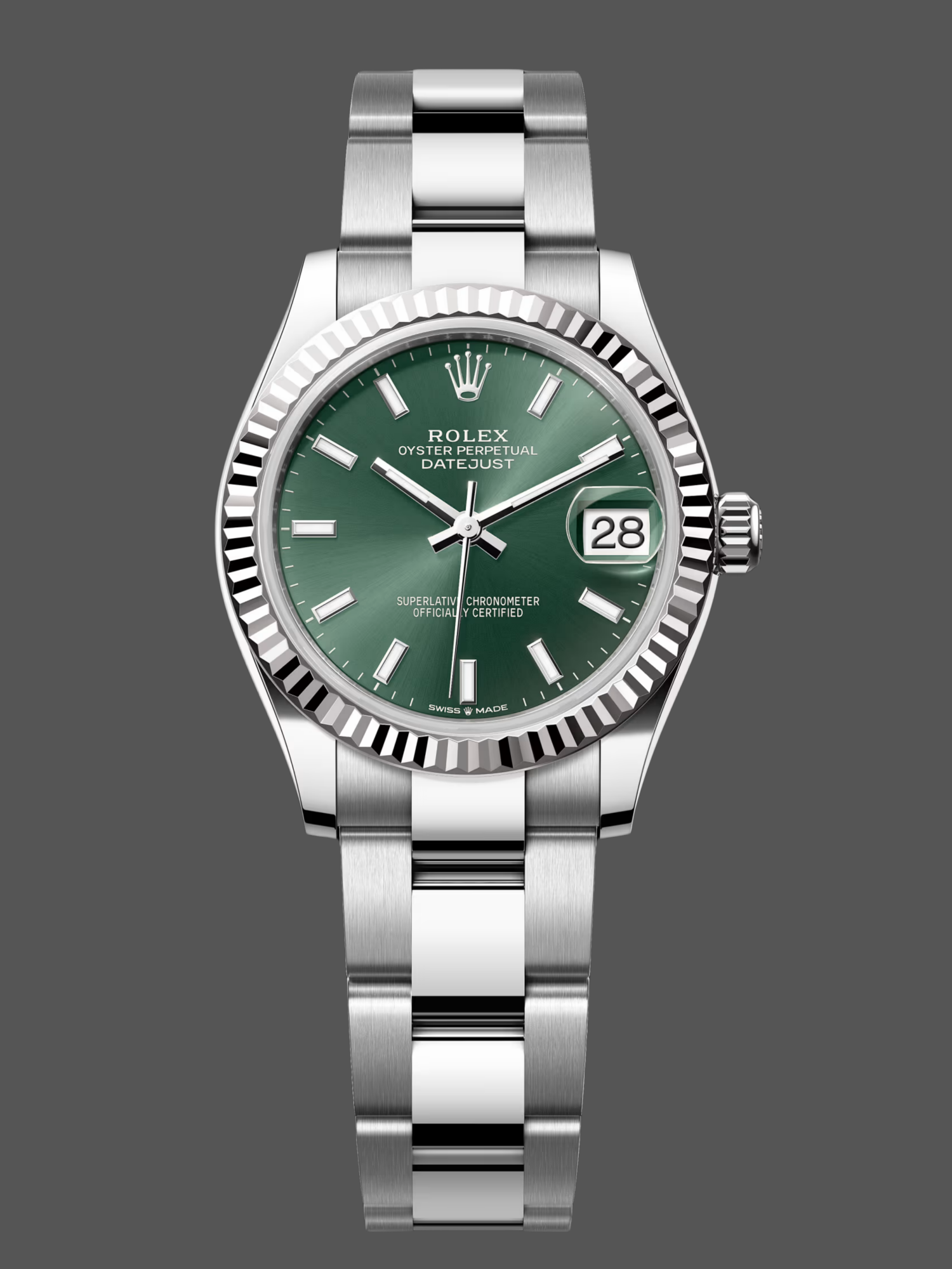 Rolex Datejust 31 White Gold Mint Green Dial M278274 0017 Women's Watch