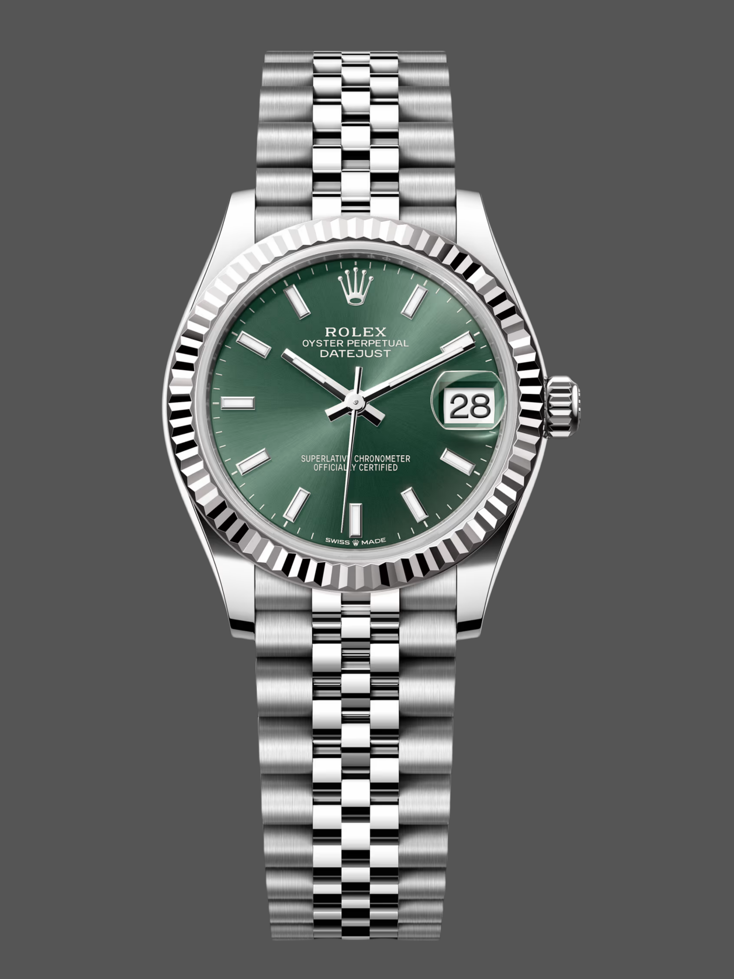 Rolex Datejust 31mm Stainless Steel 278274 0018 Mint Green Index Jubilee