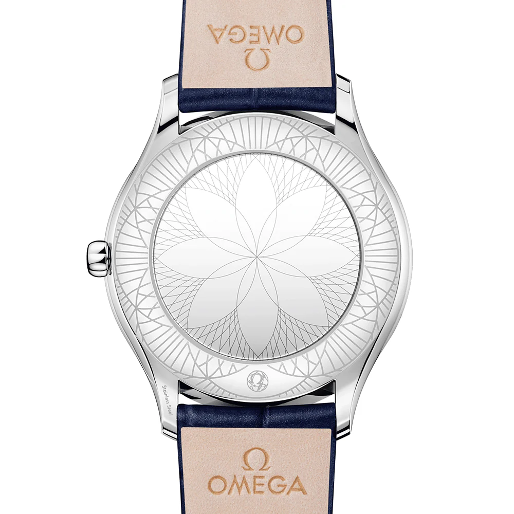 OMEGA De Ville Tresor 36mm Blue Dial Diamond Set Ladies Watch