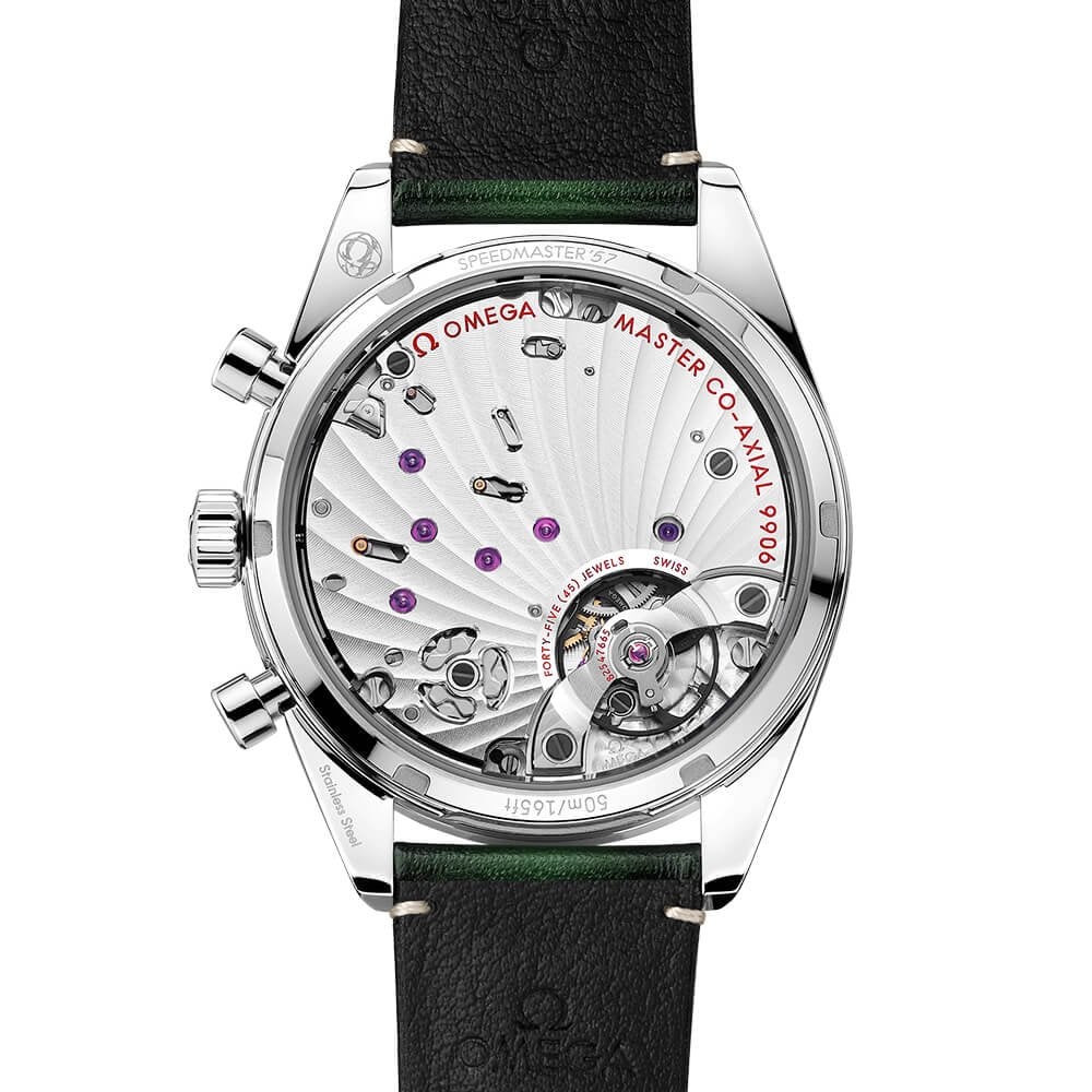 OMEGA Speedmaster '57 40.5mm Green Dial Chronograph Leather Strap Watch
