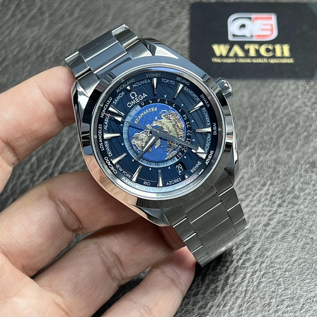OMEGA Seamaster Aqua Terra GMT Worldtimer Steel 43mm Bracelet Watch
