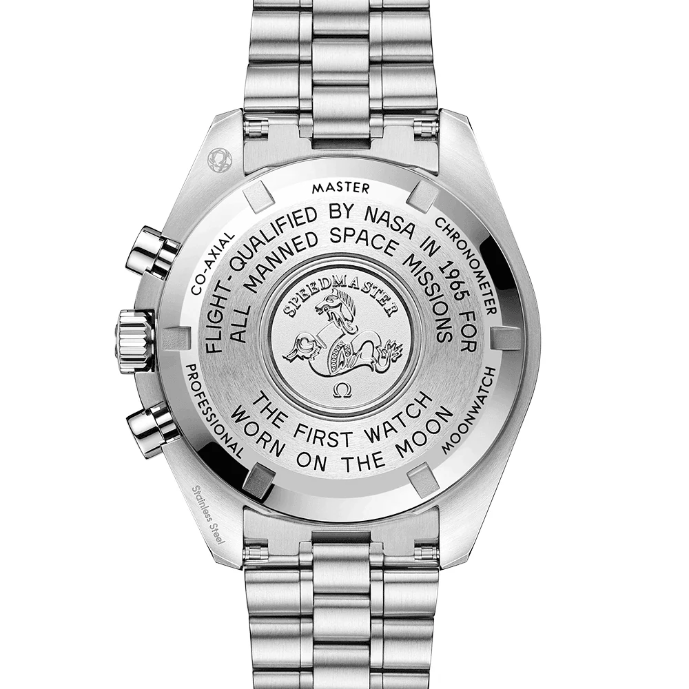 OMEGA Speedmaster Moonwatch 42mm Hesalite Glass Men's Bracelet Watch