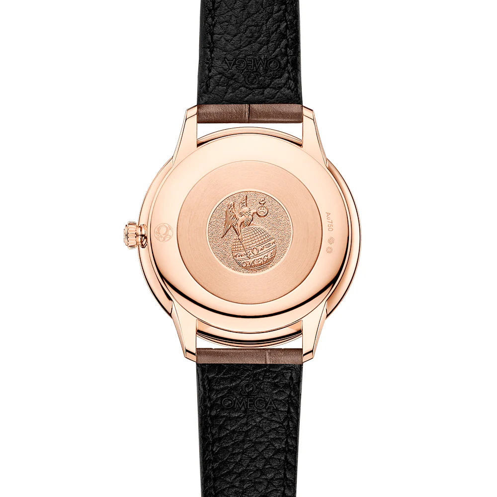 OMEGA De Ville Prestige 30mm 18ct Rose Gold Diamond Dial Strap Watch