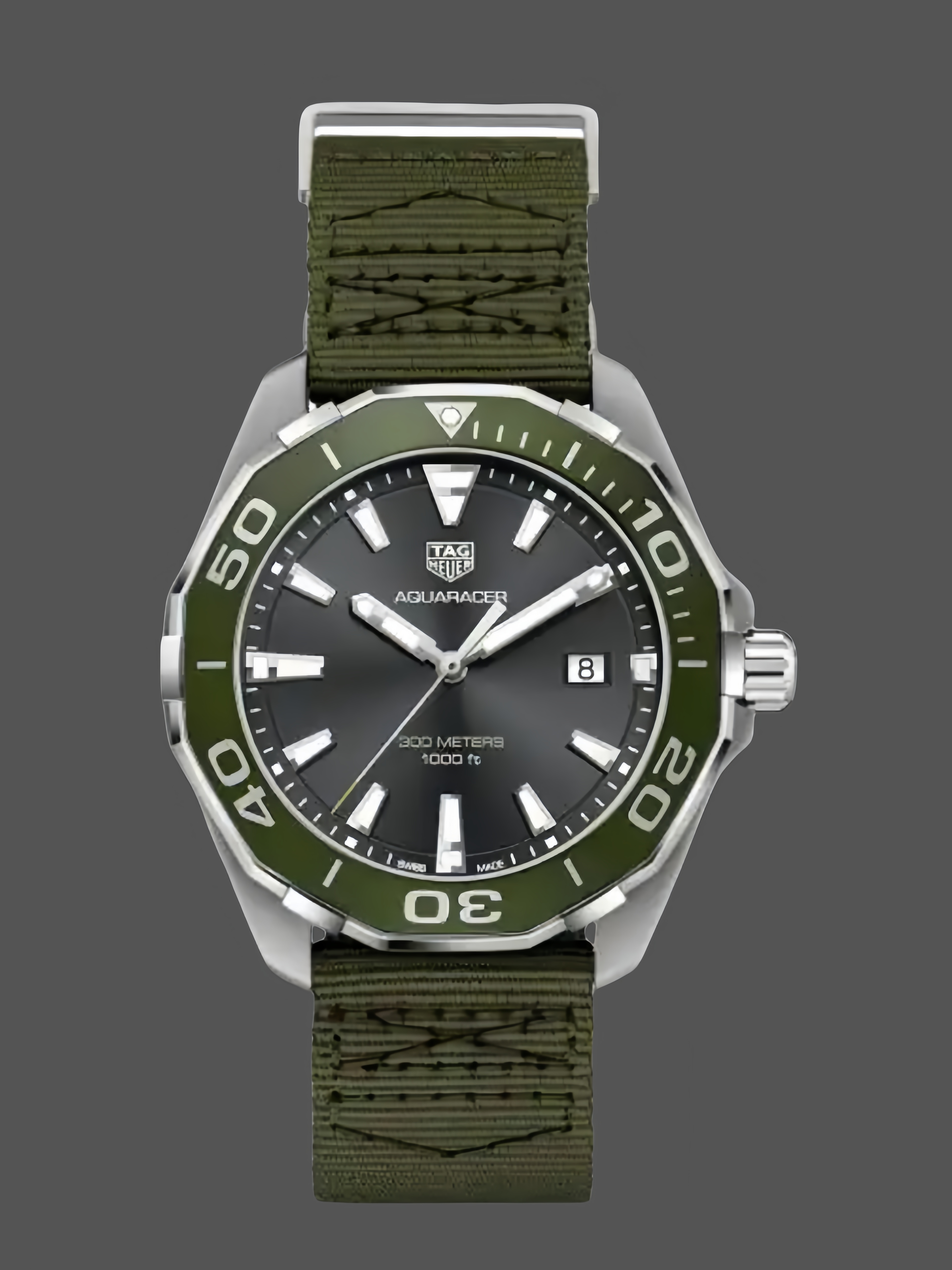 Tag Heuer Aquaracer Grey Dial Men's Watch WAY101L.FC8222 Quartz 43mm