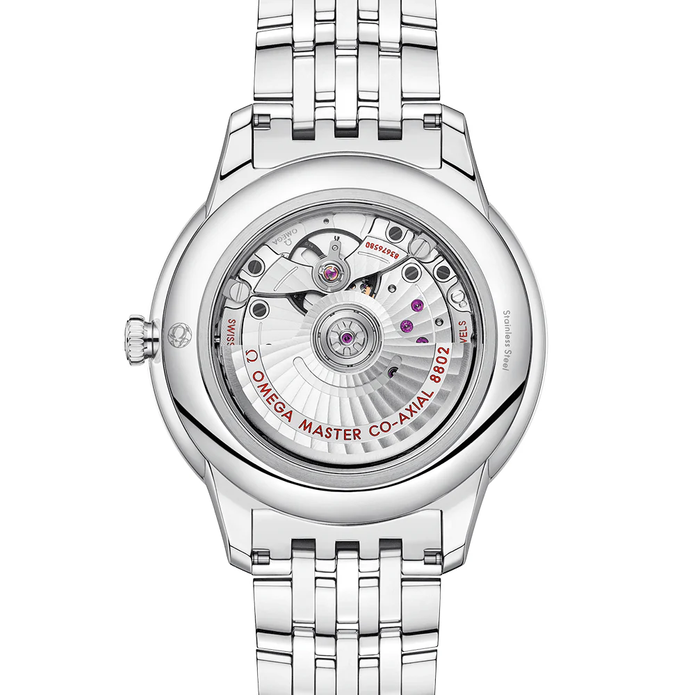 OMEGA De Ville Prestige Small Seconds 41mm Red Dial Automatic Bracelet Watch