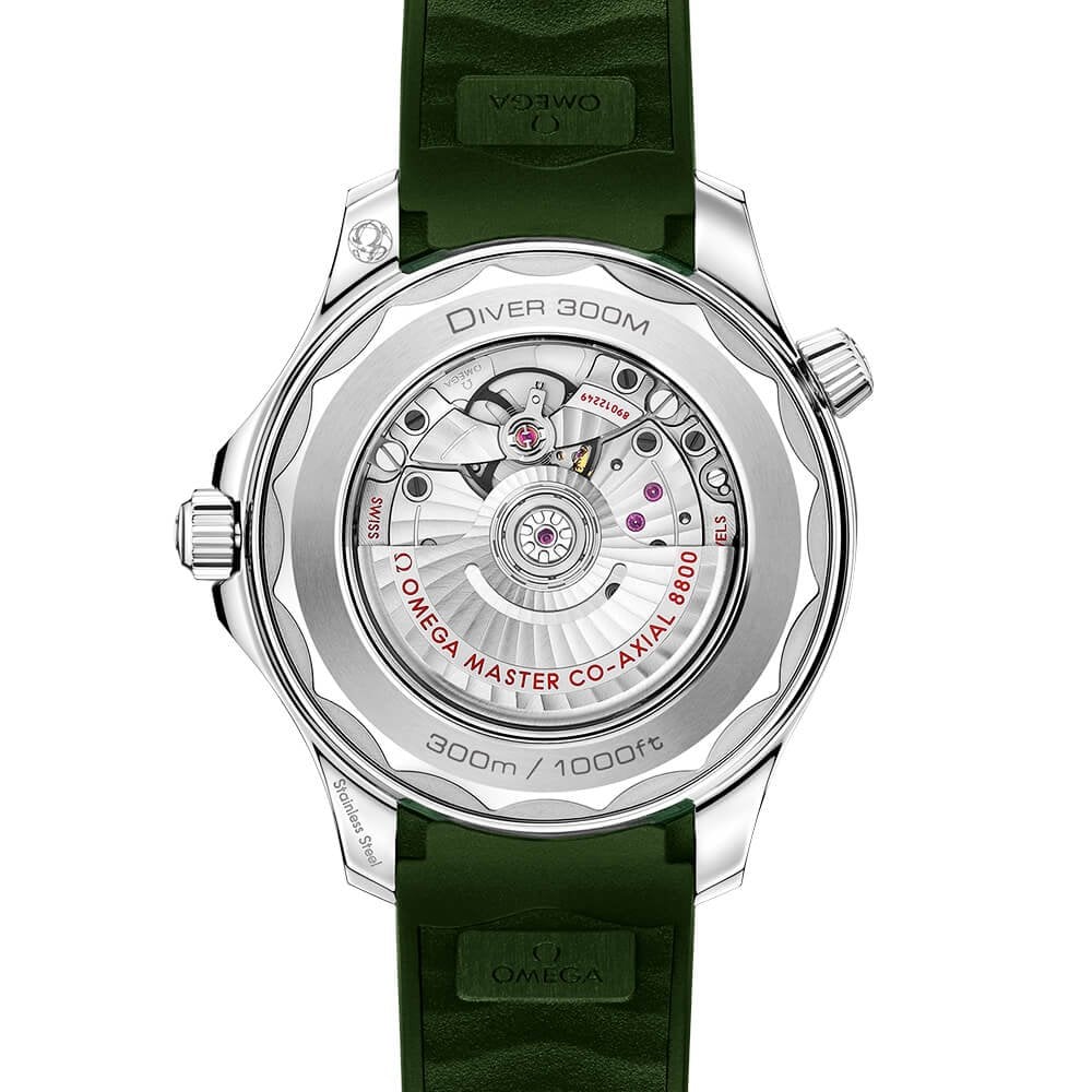OMEGA Seamaster Diver 300m 42mm Green Dial Men's Rubber Strap Watch