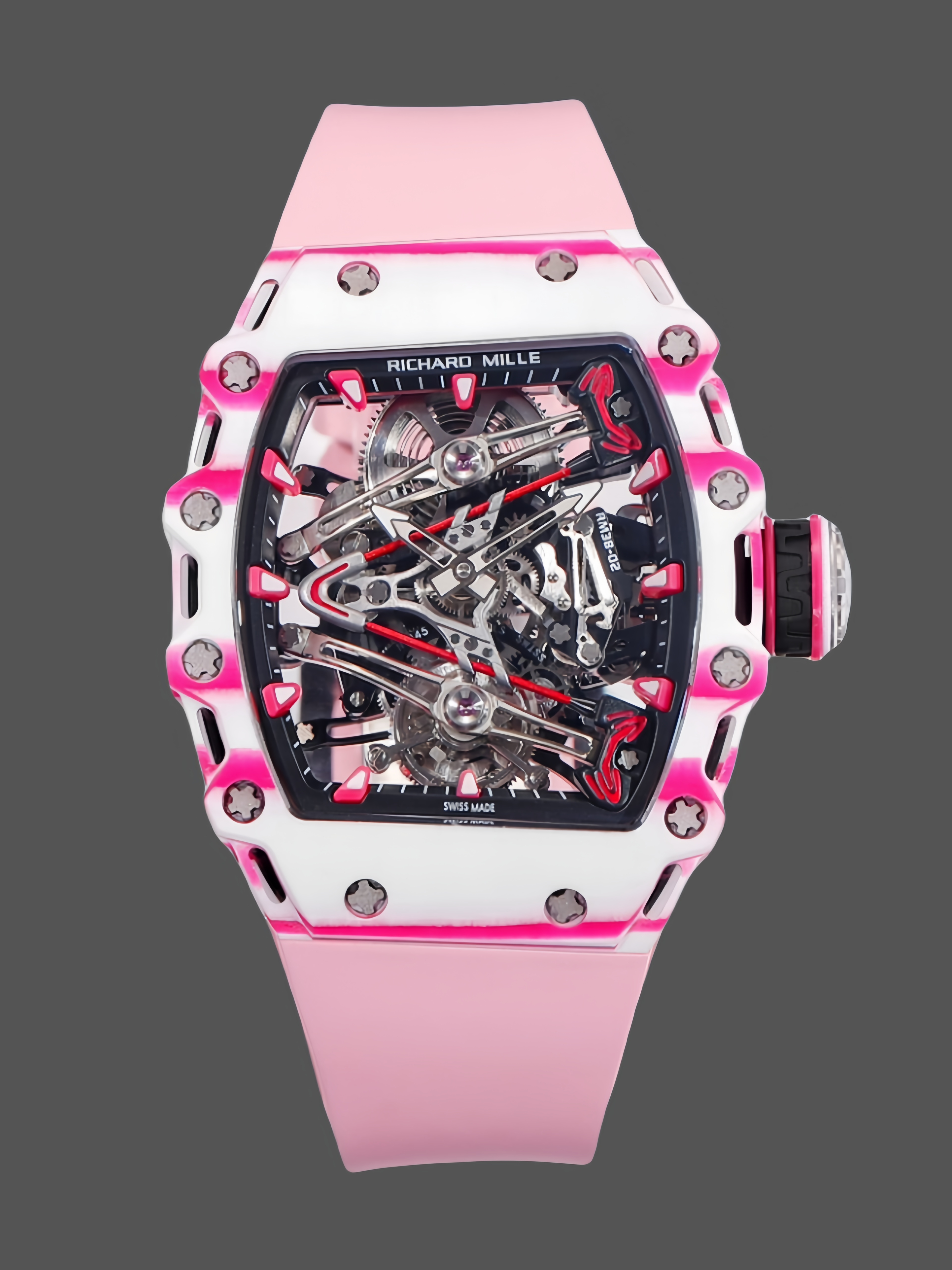 Richard Mille RM 38 02 Bubba Watson Tourbillon Pink Rubber Strap