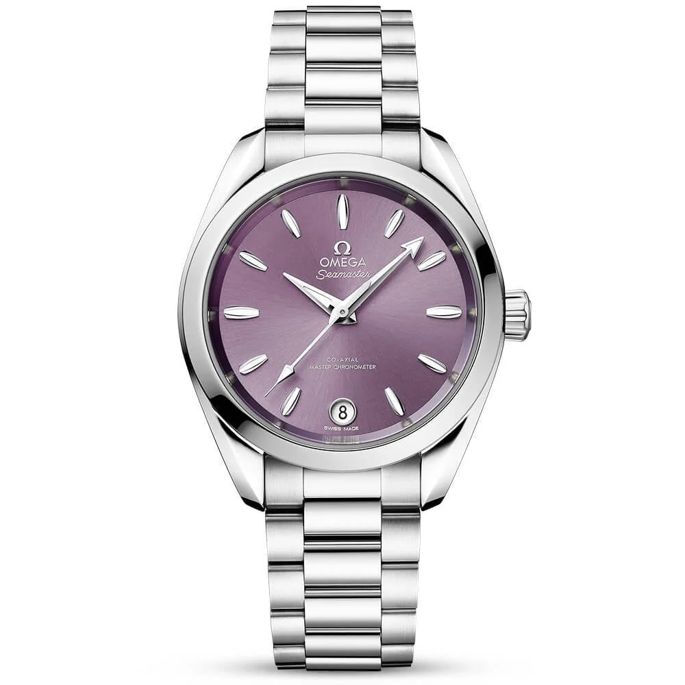 OMEGA Seamaster Aqua Terra Shades 34mm Lavender Purple Dial Ladies Watch