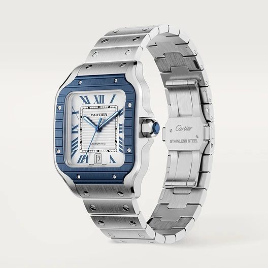 CARTIER SANTOS WSSA0047 Blue PVD Bezel 39.8mm