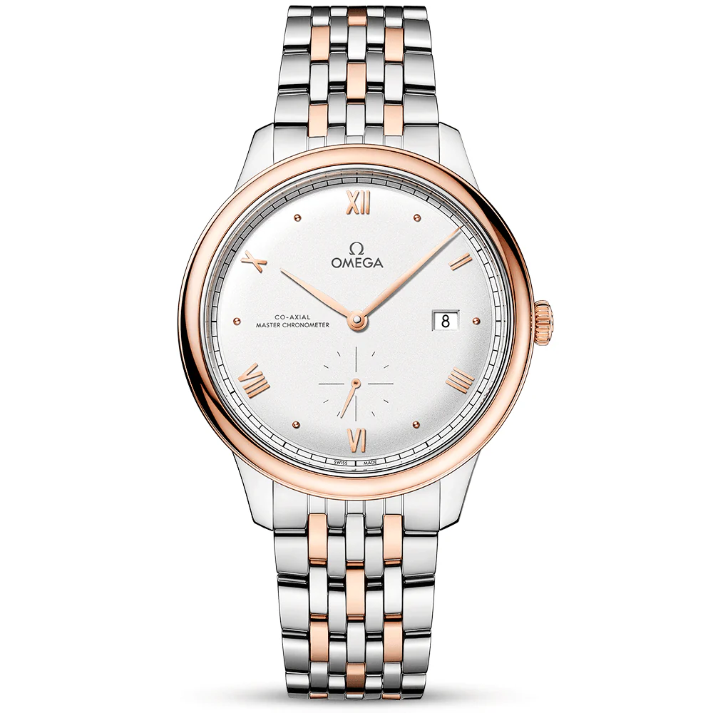 OMEGA De Ville Prestige Small Seconds 41mm Two-Tone Silver Dial Watch