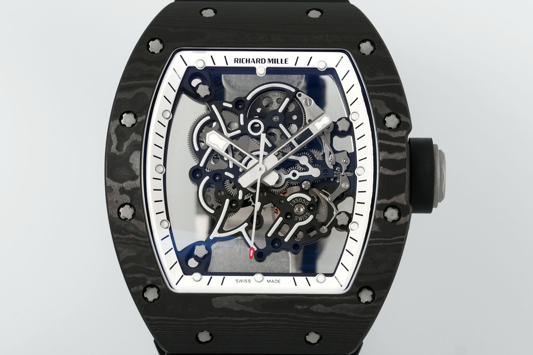 Richard Miller RM 055 RMUL2 NTPT Carbon Fiber Black & White