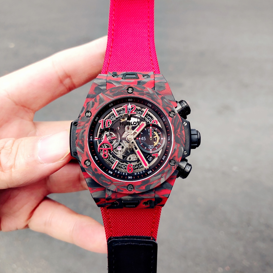 Hublot 411.QV.1123.NR.OVK21 Big Bang Unico Red Carbon Alex Ovechkin Watch 45mm