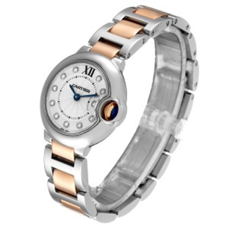 CARTIER BALLON BLEU Rose Gold Mix Diamond Dial 36mm