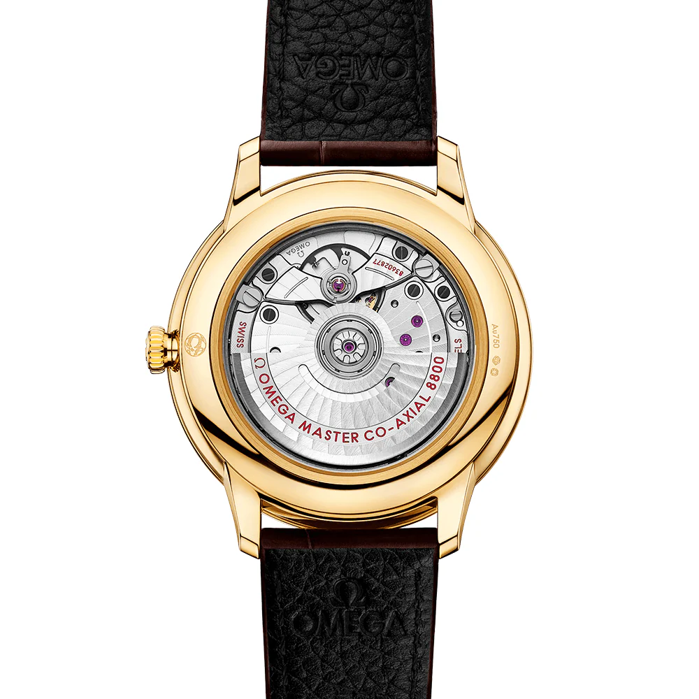OMEGA De Ville Prestige 40mm 18ct Yellow Gold Silver Dial Men's Strap Watch