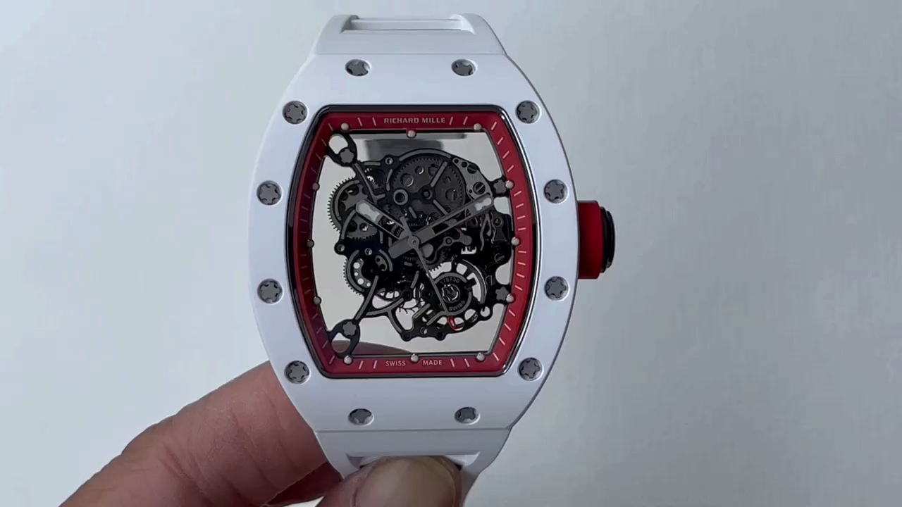 Richard Miller RM 055 RMUL2 NTPT Carbon Fiber White Case Red Mark