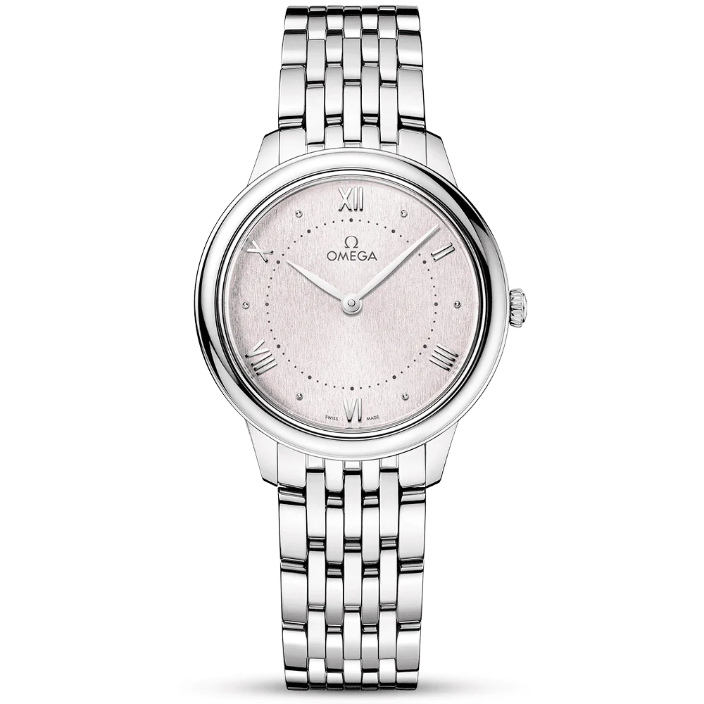 OMEGA De Ville Prestige 30mm Rose Silvery Dial Ladies Bracelet Watch